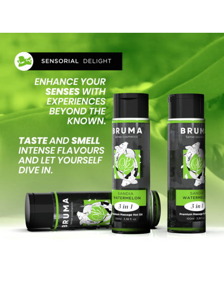 BRUMA ACEITE DE MASAJE PREMIUM EFECTO CALOR SABOR SANDiA 3 EN 1 BRUMA ACEITE DE MASAJE PREMIUM EFECTO CALOR SABOR SANDiA 3 EN 1