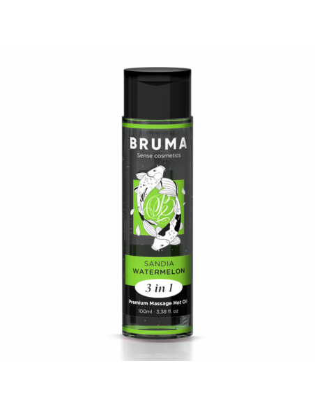 BRUMA ACEITE DE MASAJE PREMIUM EFECTO CALOR SABOR SANDiA 3 EN 1