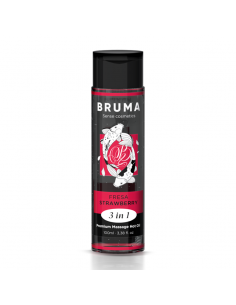 BRUMA ACEITE DE MASAJE PREMIUM EFECTO CALOR SABOR FRESA 3 EN 1