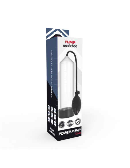 PUMP ADDICTED BOMBA ERECCIoN RX3 TRANSPARENTE