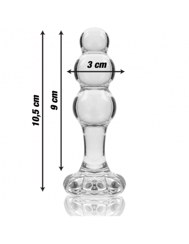 NEBULA SERIES BY IBIZA MODELO 1 PLUG CRISTAL BOROSILICATO 107 X 3 CM TRANSPARENTE