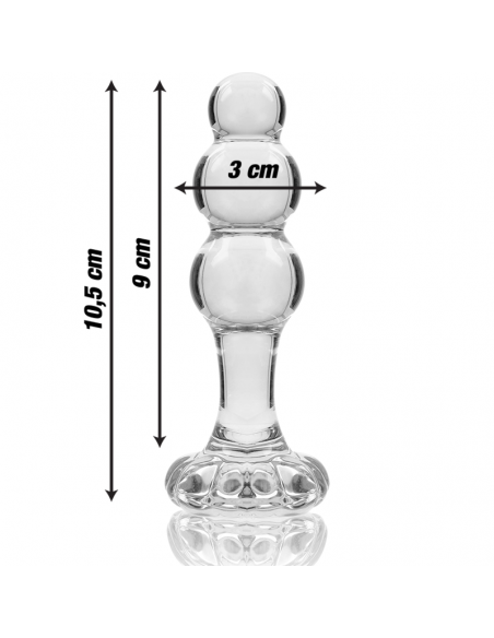 NEBULA SERIES BY IBIZA MODELO 1 PLUG CRISTAL BOROSILICATO 107 X 3 CM TRANSPARENTE