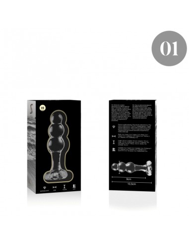 NEBULA SERIES BY IBIZA MODELO 1 PLUG CRISTAL BOROSILICATO 107 X 3 CM TRANSPARENTE