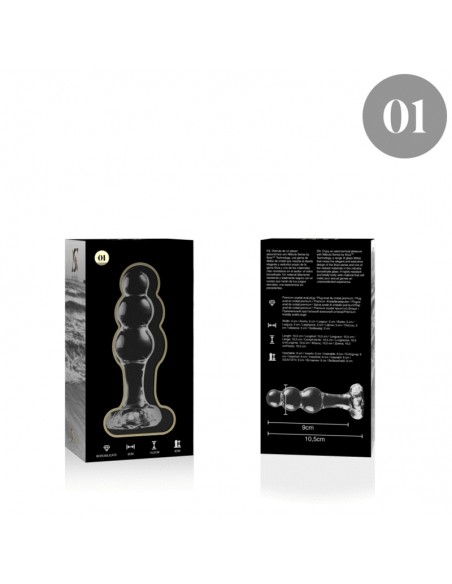 NEBULA SERIES BY IBIZA MODELO 1 PLUG CRISTAL BOROSILICATO 107 X 3 CM TRANSPARENTE