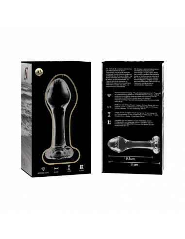 NEBULA SERIES BY IBIZA MODELO 2 PLUG CRISTAL BOROSILICATO 11 X 35 CM TRANSPARENTE