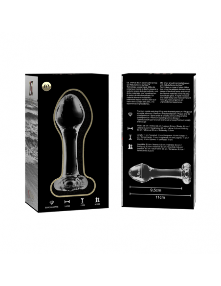 NEBULA SERIES BY IBIZA MODELO 2 PLUG CRISTAL BOROSILICATO 11 X 35 CM TRANSPARENTE