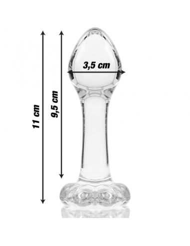 NEBULA SERIES BY IBIZA MODELO 2 PLUG CRISTAL BOROSILICATO 11 X 35 CM TRANSPARENTE