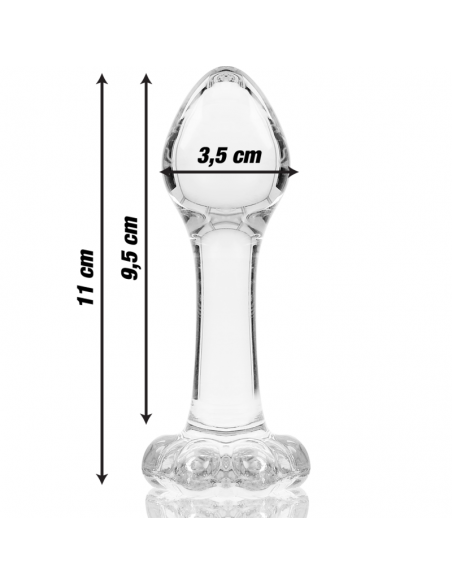 NEBULA SERIES BY IBIZA MODELO 2 PLUG CRISTAL BOROSILICATO 11 X 35 CM TRANSPARENTE