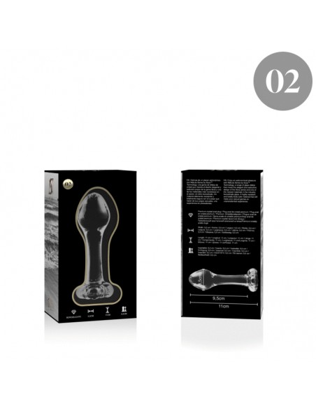 NEBULA SERIES BY IBIZA MODELO 2 PLUG CRISTAL BOROSILICATO 11 X 35 CM TRANSPARENTE