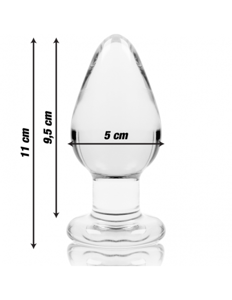 NEBULA SERIES BY IBIZA MODELO 3 PLUG CRISTAL BOROSILICATO 11 X 5 CM TRANSPARENTE