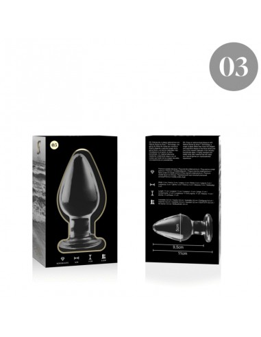 NEBULA SERIES BY IBIZA MODELO 3 PLUG CRISTAL BOROSILICATO 11 X 5 CM TRANSPARENTE