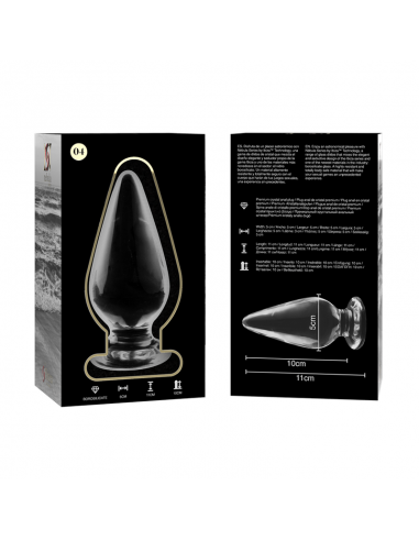 NEBULA SERIES BY IBIZA MODELO 4 PLUG CRISTAL BOROSILICATO 11 X 5 CM TRANSPARENTE