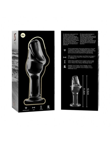 NEBULA SERIES BY IBIZA MODELO 6 PLUG CRISTAL BOROSILICATO 125 X 4 CM TRANSPARENTE