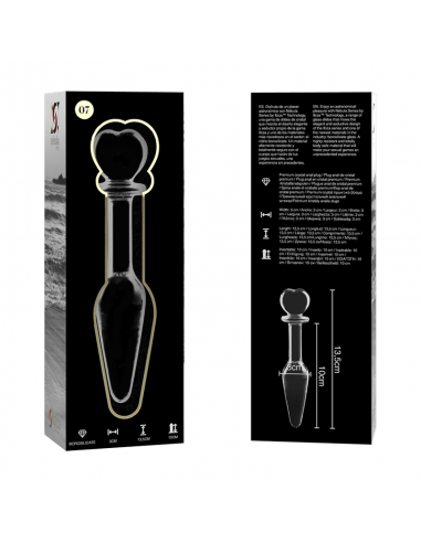NEBULA SERIES BY IBIZA MODELO 7 PLUG CRISTAL BOROSILICATO 135 X 3 CM TRANSPARENTE