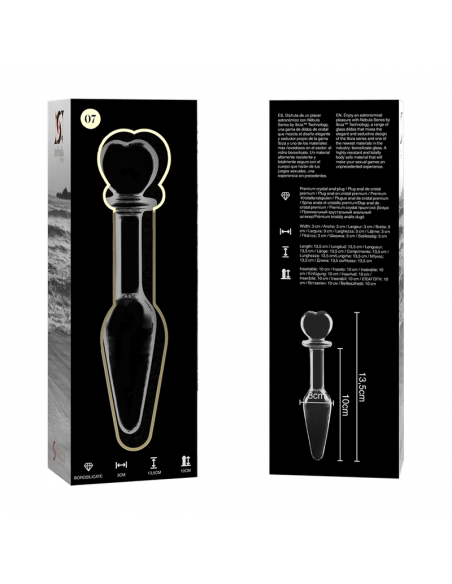 NEBULA SERIES BY IBIZA MODELO 7 PLUG CRISTAL BOROSILICATO 135 X 3 CM TRANSPARENTE