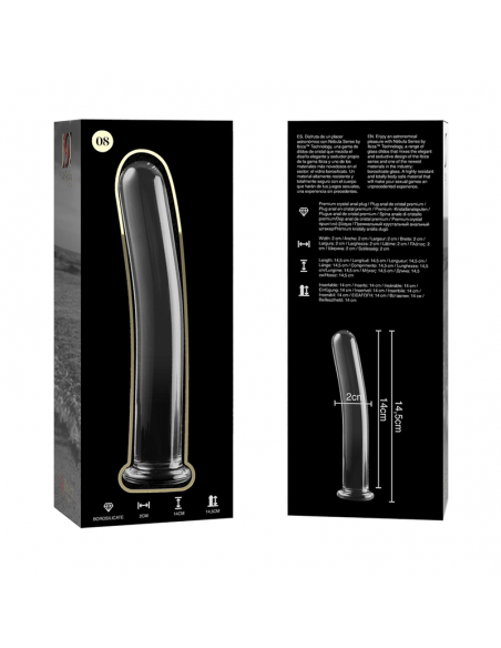 NEBULA SERIES BY IBIZA MODELO 8 DILDO CRISTAL BOROSILICATO 145 X 2 CM TRANSPARENTE