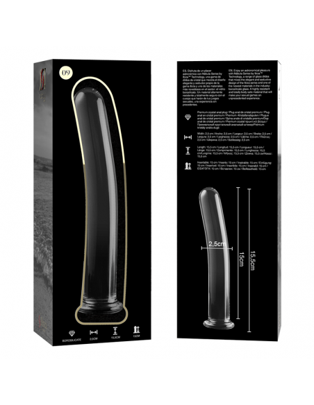 NEBULA SERIES BY IBIZA MODELO 9 DILDO CRISTAL BOROSILICATO 155 X 25 CM TRANSPARENTE