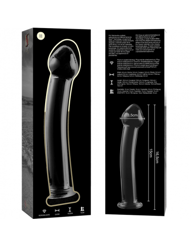 NEBULA SERIES BY IBIZA MODELO 11 DILDO CRISTAL BOROSILICATO 16 X 3 CM TRANSPARENTE