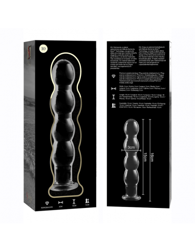 NEBULA SERIES BY IBIZA MODELO 10 DILDO CRISTAL BOROSILICATO 165 X 35 CM TRANSPARENTE
