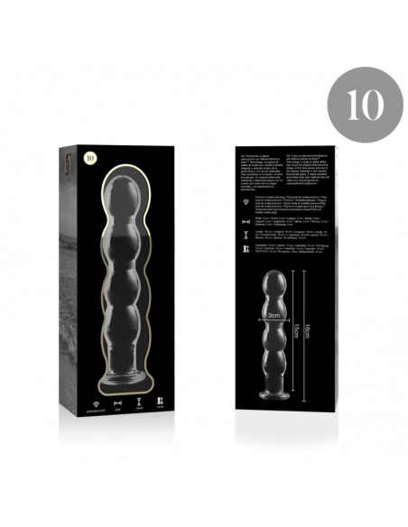NEBULA SERIES BY IBIZA MODELO 10 DILDO CRISTAL BOROSILICATO 165 X 35 CM TRANSPARENTE