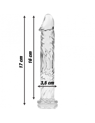 NEBULA SERIES BY IBIZA MODELO 12 DILDO CRISTAL BOROSILICATO 17 X 35 CM TRANSPARENTE