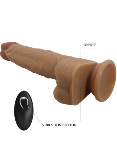 PRETTY LOVE JONATHAN DILDO SILICONA 3 VIBRACIONES 3 MEDIDAS INSERCIoN CONTROL REMOTO 21 CM