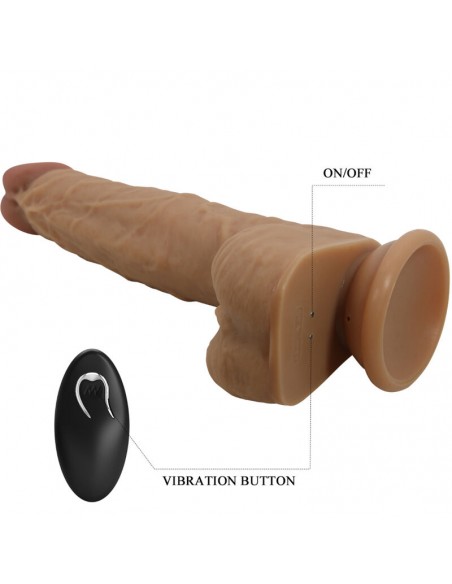 PRETTY LOVE JONATHAN DILDO SILICONA 3 VIBRACIONES 3 MEDIDAS INSERCIoN CONTROL REMOTO 21 CM
