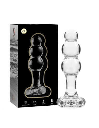NEBULA SERIES BY IBIZA MODELO 1 PLUG CRISTAL BOROSILICATO 107 X 3 CM TRANSPARENTE