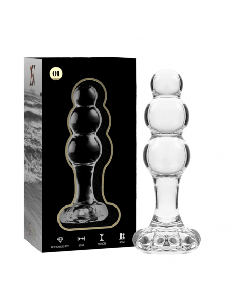NEBULA SERIES BY IBIZA MODELO 1 PLUG CRISTAL BOROSILICATO 107 X 3 CM TRANSPARENTE