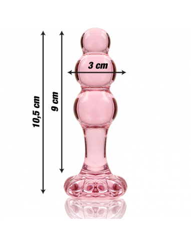 NEBULA SERIES BY IBIZA MODELO 1 PLUG CRISTAL BOROSILICATO 107 X 3 CM ROSA