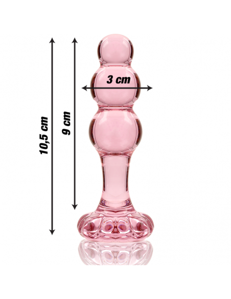 NEBULA SERIES BY IBIZA MODELO 1 PLUG CRISTAL BOROSILICATO 107 X 3 CM ROSA