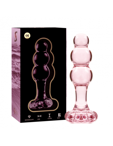 NEBULA SERIES BY IBIZA MODELO 1 PLUG CRISTAL BOROSILICATO 107 X 3 CM ROSA