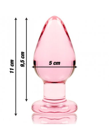 NEBULA SERIES BY IBIZA MODELO 3 PLUG CRISTAL BOROSILICATO 11 X 5 CM ROSA