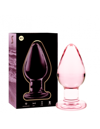 NEBULA SERIES BY IBIZA MODELO 3 PLUG CRISTAL BOROSILICATO 11 X 5 CM ROSA