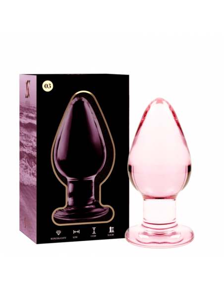 NEBULA SERIES BY IBIZA MODELO 3 PLUG CRISTAL BOROSILICATO 11 X 5 CM ROSA