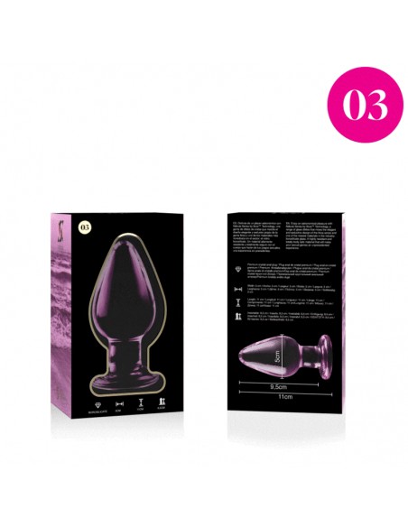 NEBULA SERIES BY IBIZA MODELO 3 PLUG CRISTAL BOROSILICATO 11 X 5 CM ROSA