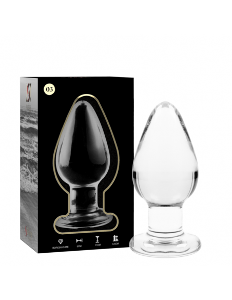 NEBULA SERIES BY IBIZA MODELO 3 PLUG CRISTAL BOROSILICATO 11 X 5 CM TRANSPARENTE