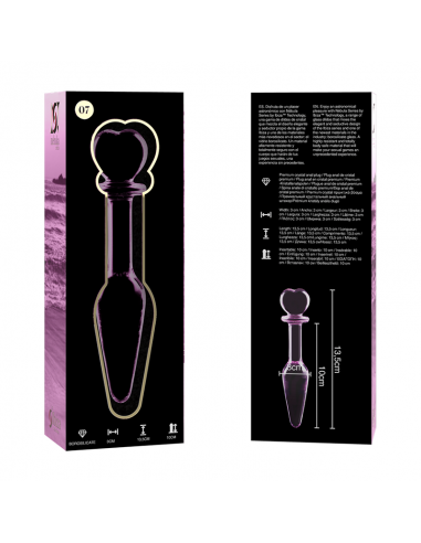 NEBULA SERIES BY IBIZA MODELO 7 PLUG CRISTAL BOROSILICATO 135 X 3 CM ROSA