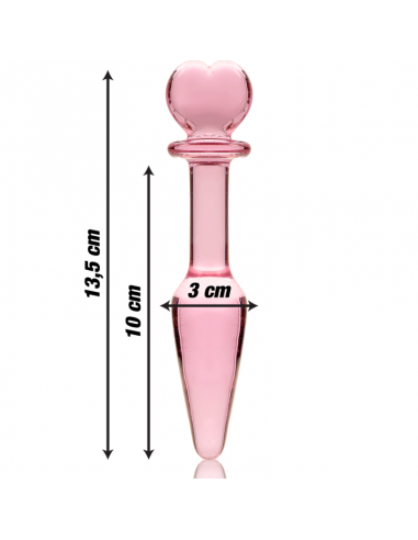 NEBULA SERIES BY IBIZA MODELO 7 PLUG CRISTAL BOROSILICATO 135 X 3 CM ROSA