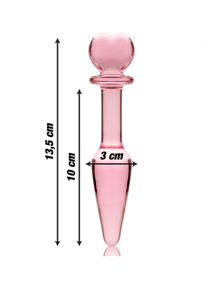 NEBULA SERIES BY IBIZA MODELO 7 PLUG CRISTAL BOROSILICATO 135 X 3 CM ROSA