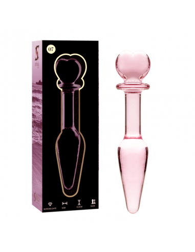 NEBULA SERIES BY IBIZA MODELO 7 PLUG CRISTAL BOROSILICATO 135 X 3 CM ROSA