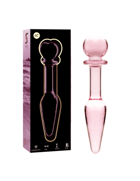 NEBULA SERIES BY IBIZA MODELO 7 PLUG CRISTAL BOROSILICATO 135 X 3 CM ROSA