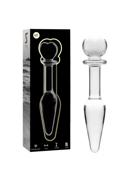 NEBULA SERIES BY IBIZA MODELO 7 PLUG CRISTAL BOROSILICATO 135 X 3 CM TRANSPARENTE