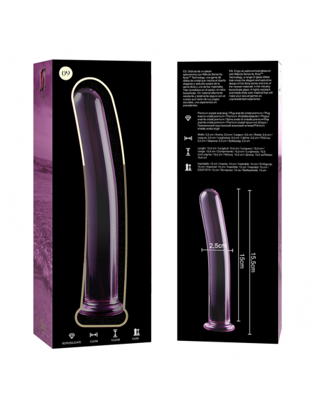 NEBULA SERIES BY IBIZA MODELO 9 DILDO CRISTAL BOROSILICATO 155 X 25 CM ROSA
