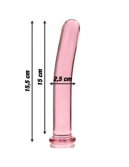 NEBULA SERIES BY IBIZA MODELO 9 DILDO CRISTAL BOROSILICATO 155 X 25 CM ROSA