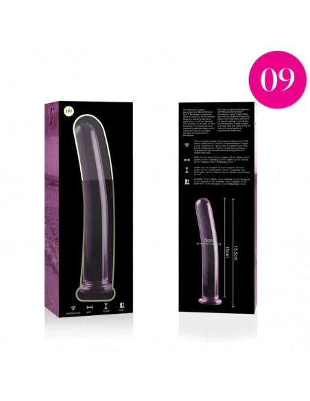 NEBULA SERIES BY IBIZA MODELO 9 DILDO CRISTAL BOROSILICATO 155 X 25 CM ROSA