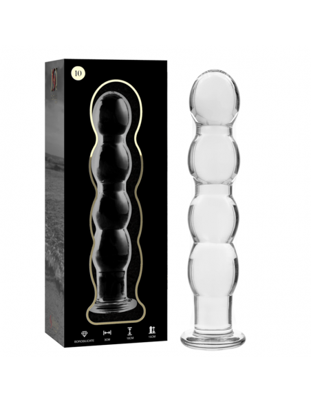 NEBULA SERIES BY IBIZA MODELO 10 DILDO CRISTAL BOROSILICATO 165 X 35 CM TRANSPARENTE