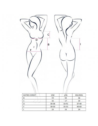 PASSION WOMAN KATRISS CORSET NEGRO TALLA L XL