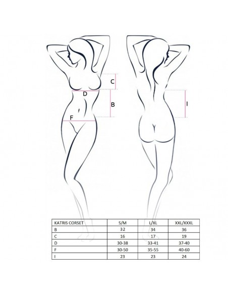 PASSION WOMAN KATRISS CORSET NEGRO TALLA L XL
