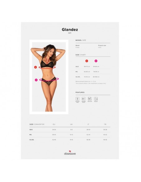 OBSESSIVE GLANDEZ CONJUNTO DOS PIEZAS XS S
